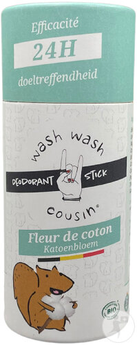 wash wash cousin Déodorant stick fleur de coton
